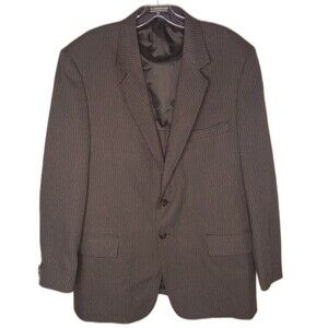 2 Piece Suit Perma-Prest Classic Collection Men's 38R Gray Stripe Sears Vintage